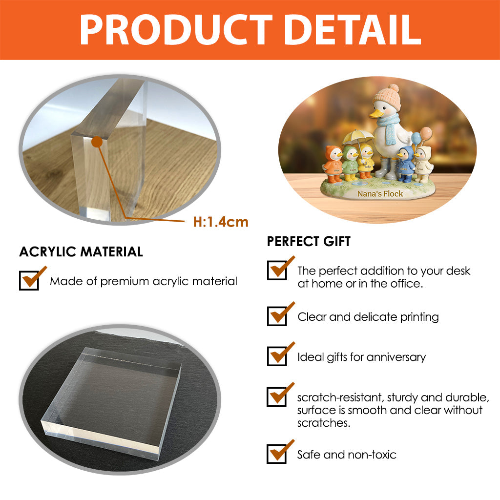 Omas Geschenk für Mama, Nana – Personalisierte Acrylplakette in individueller Form