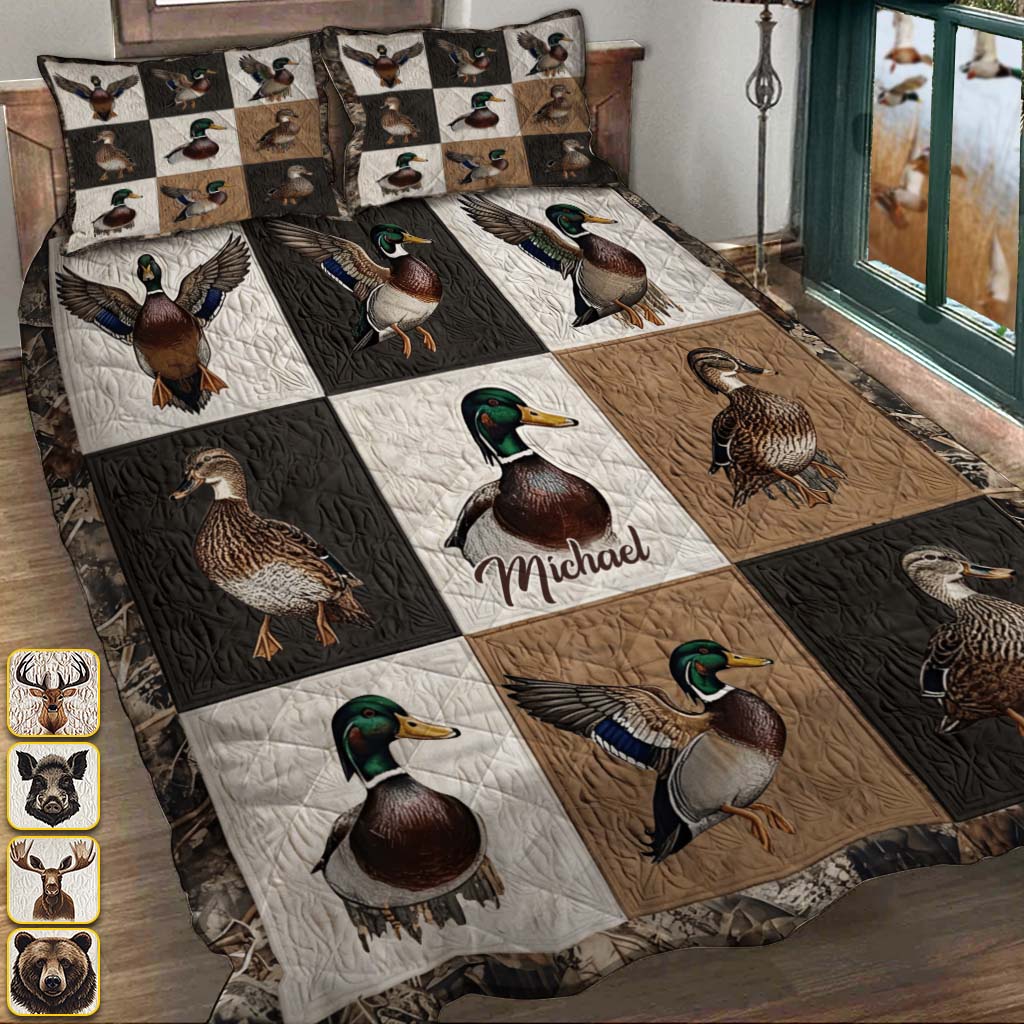 Jagdsaison – Personalisiertes Jagd-Quilt-Set
