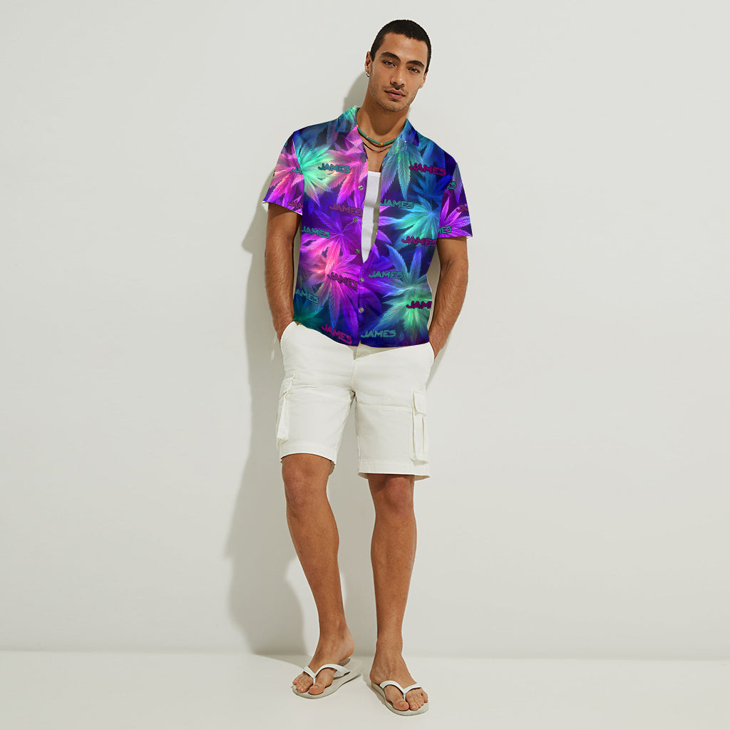 High Life – Personalisiertes Weed-Hawaiihemd
