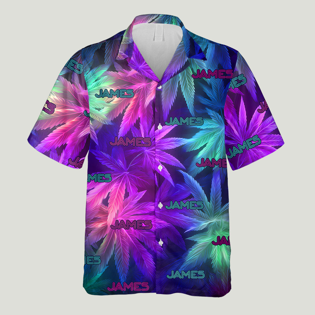 High Life – Personalisiertes Weed-Hawaiihemd