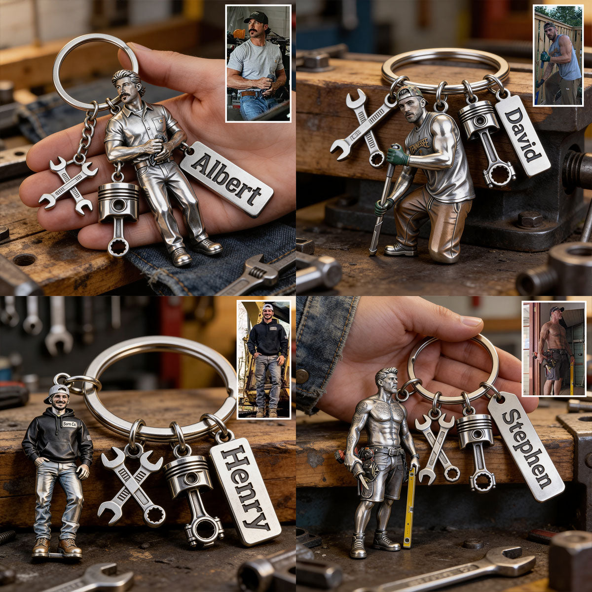 I Am The Warranty - Personalized Mechanic Keychain With Charms
