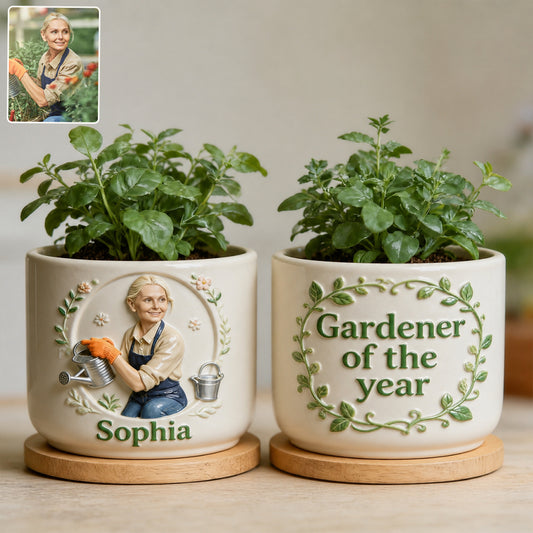 Geschenke für Gärtner - Personalisierter Keramik-Blumentopf