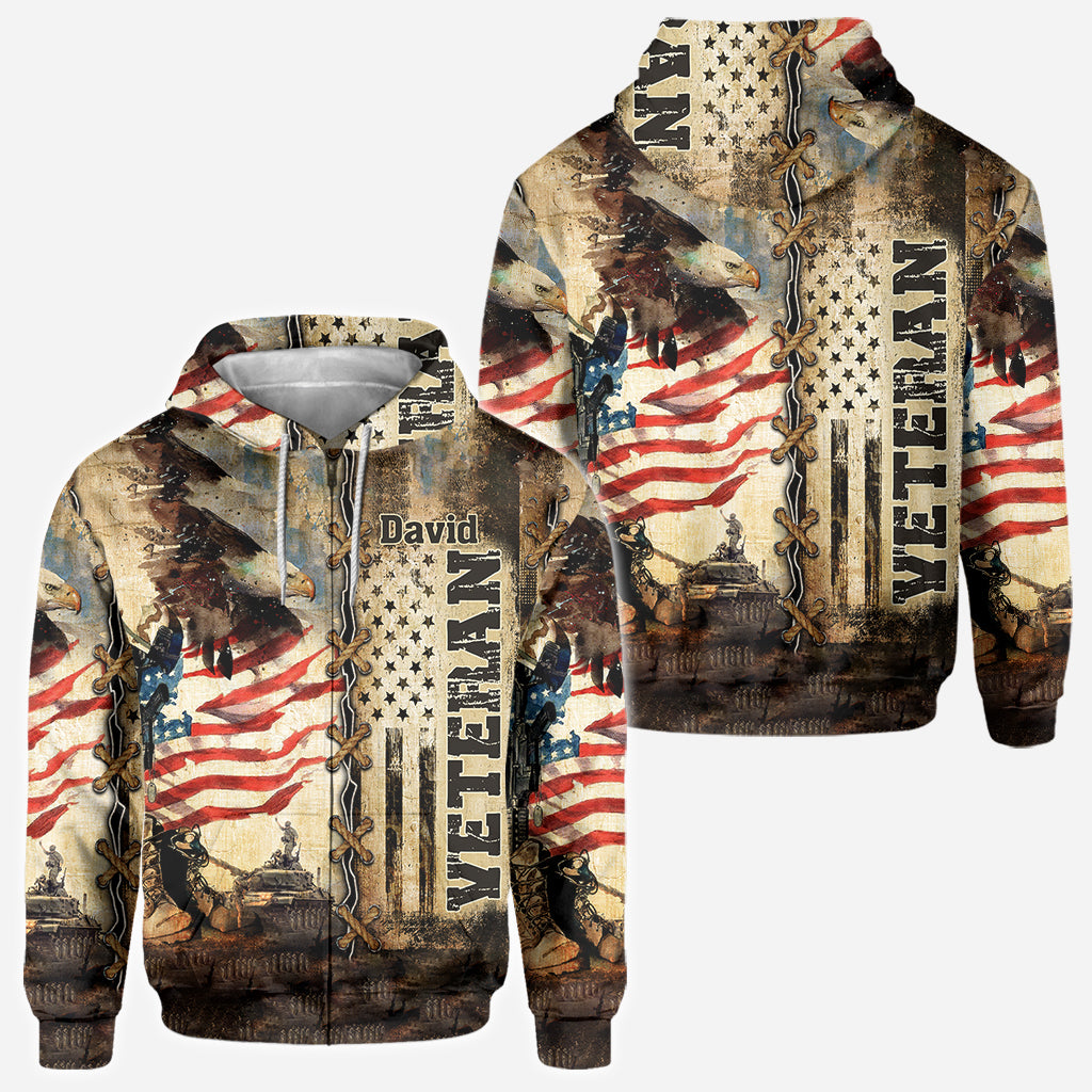 I Am A Veteran - Personalized Veteran All Over Shirt