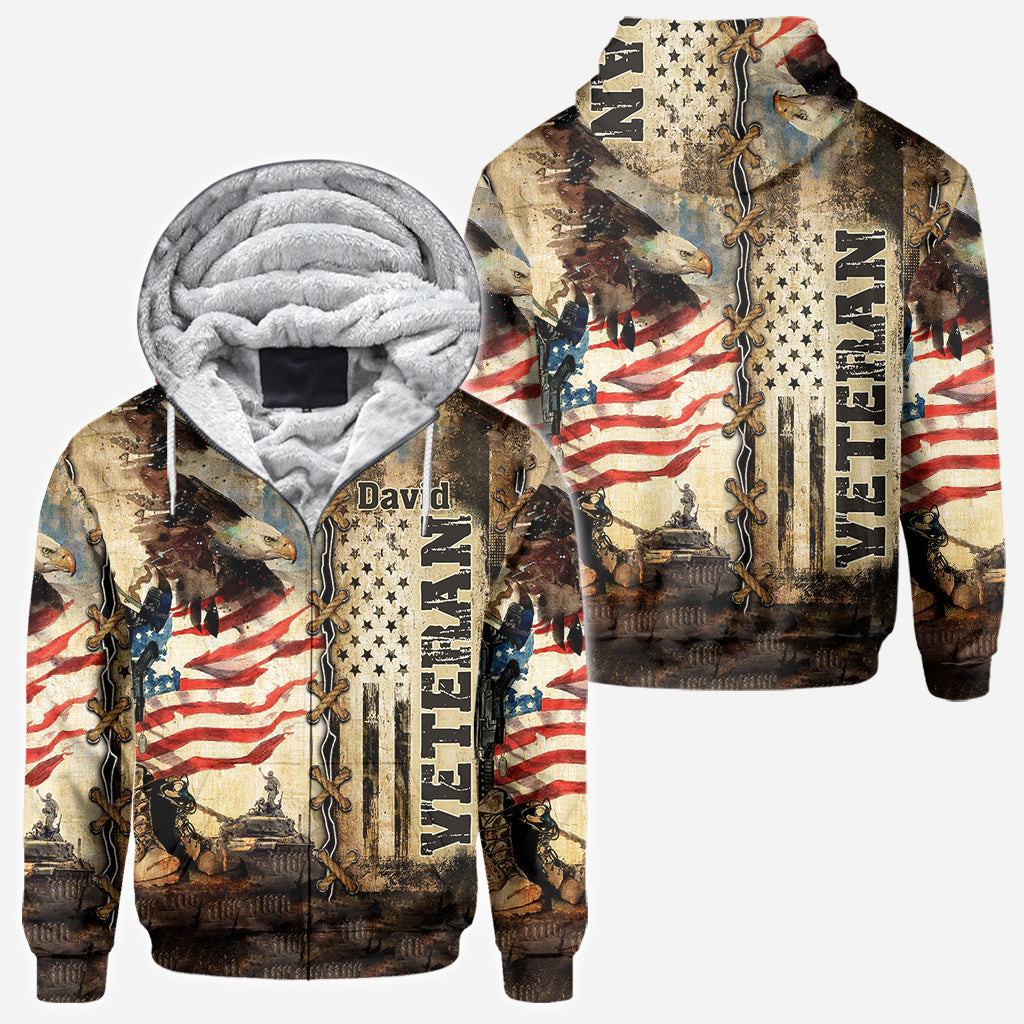 I Am A Veteran - Personalized Veteran All Over Shirt