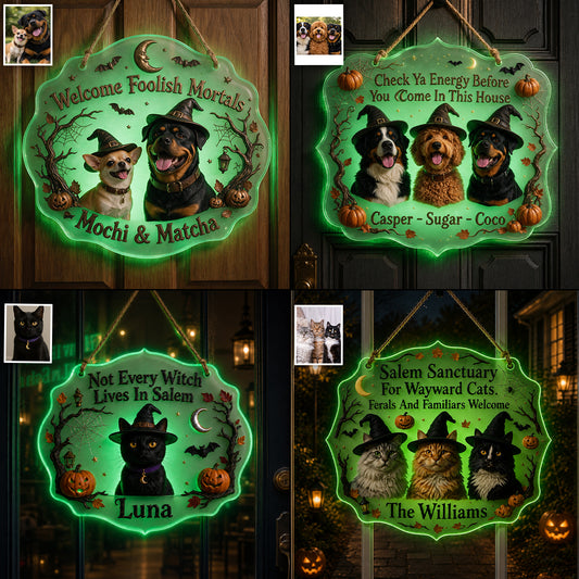 Happy Halloween - Personalized Dog Luminous Acrylic Sign