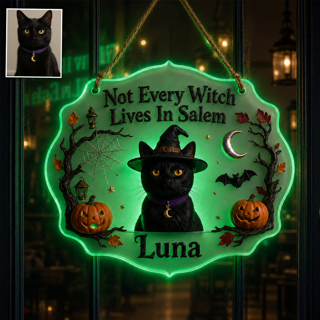 Frohes Halloween - Personalisierte leuchtende Acryltafel