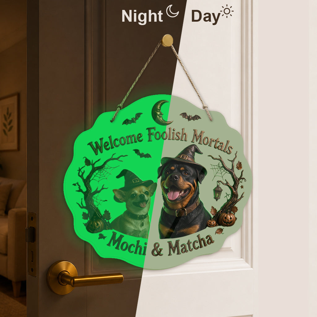 Frohes Halloween - Personalisierte leuchtende Acryltafel