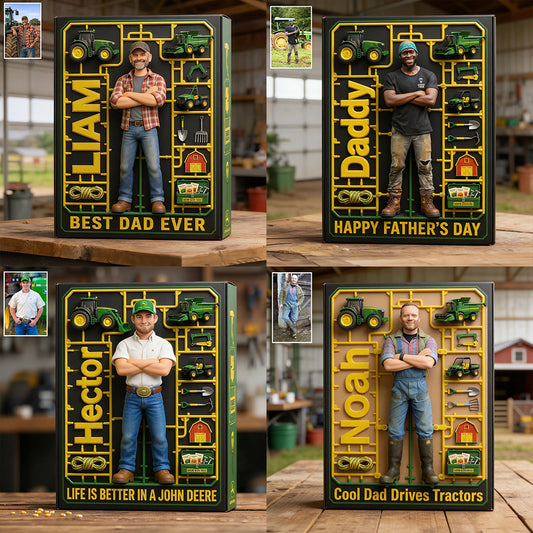 Traktor Papa - Personalisierte Bauern Custom Acrylplakette