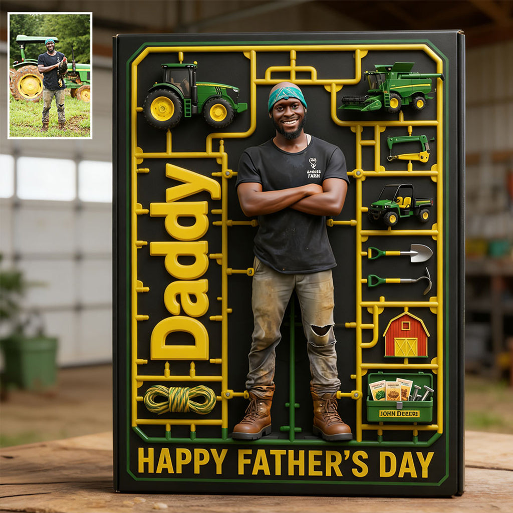 Traktor Papa - Personalisierte Bauern Custom Acrylplakette
