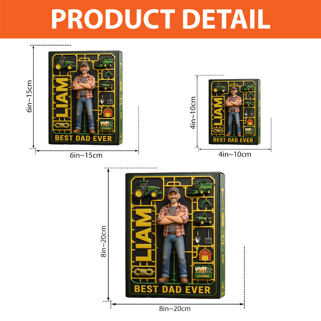 Traktor Papa - Personalisierte Bauern Custom Acrylplakette