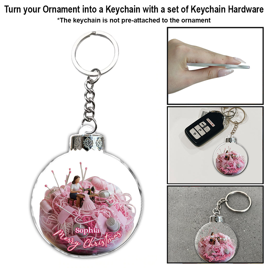 Love Sewing - Personalized Sewing Ornament