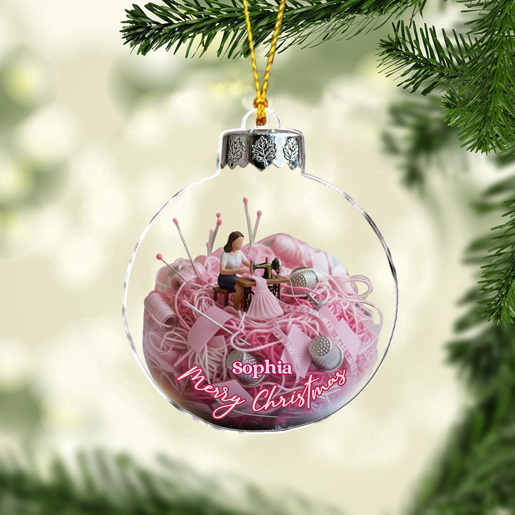 Love Sewing - Personalized Sewing Ornament
