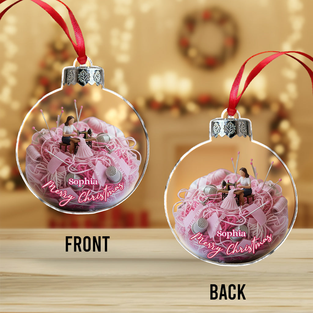 Love Sewing - Personalized Sewing Ornament