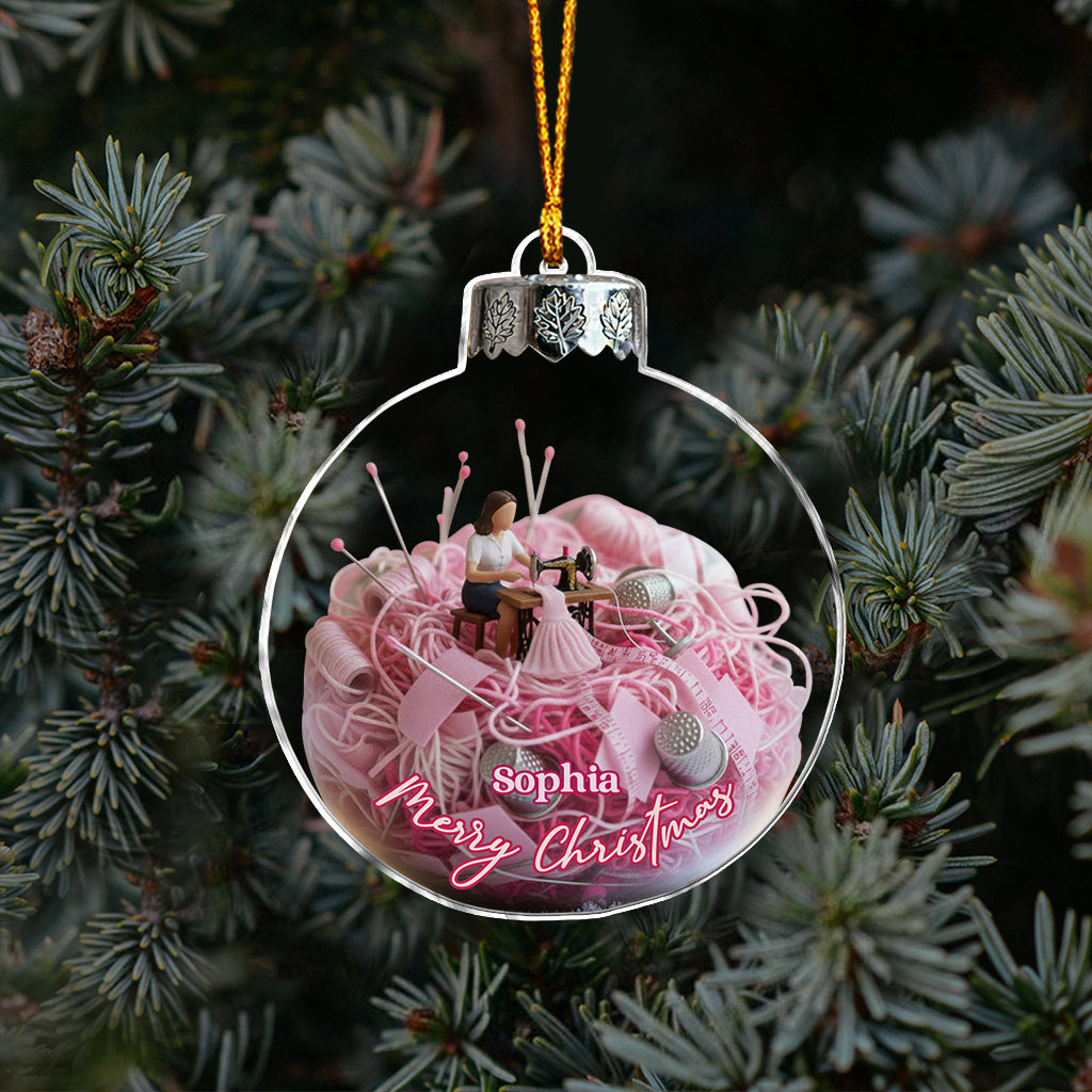 Love Sewing - Personalized Sewing Ornament