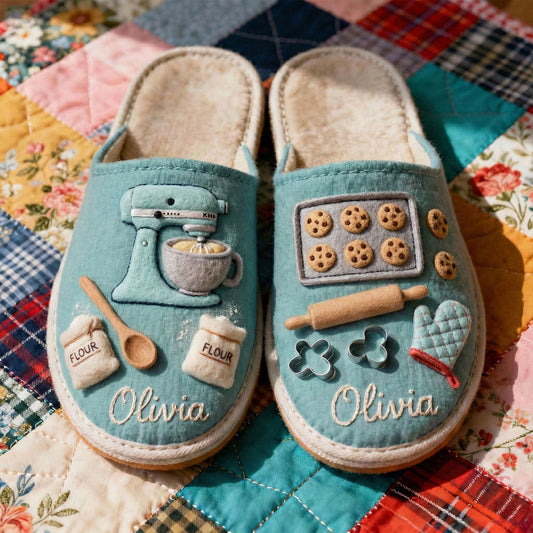 Love Baking - Personalized Baking Slippers