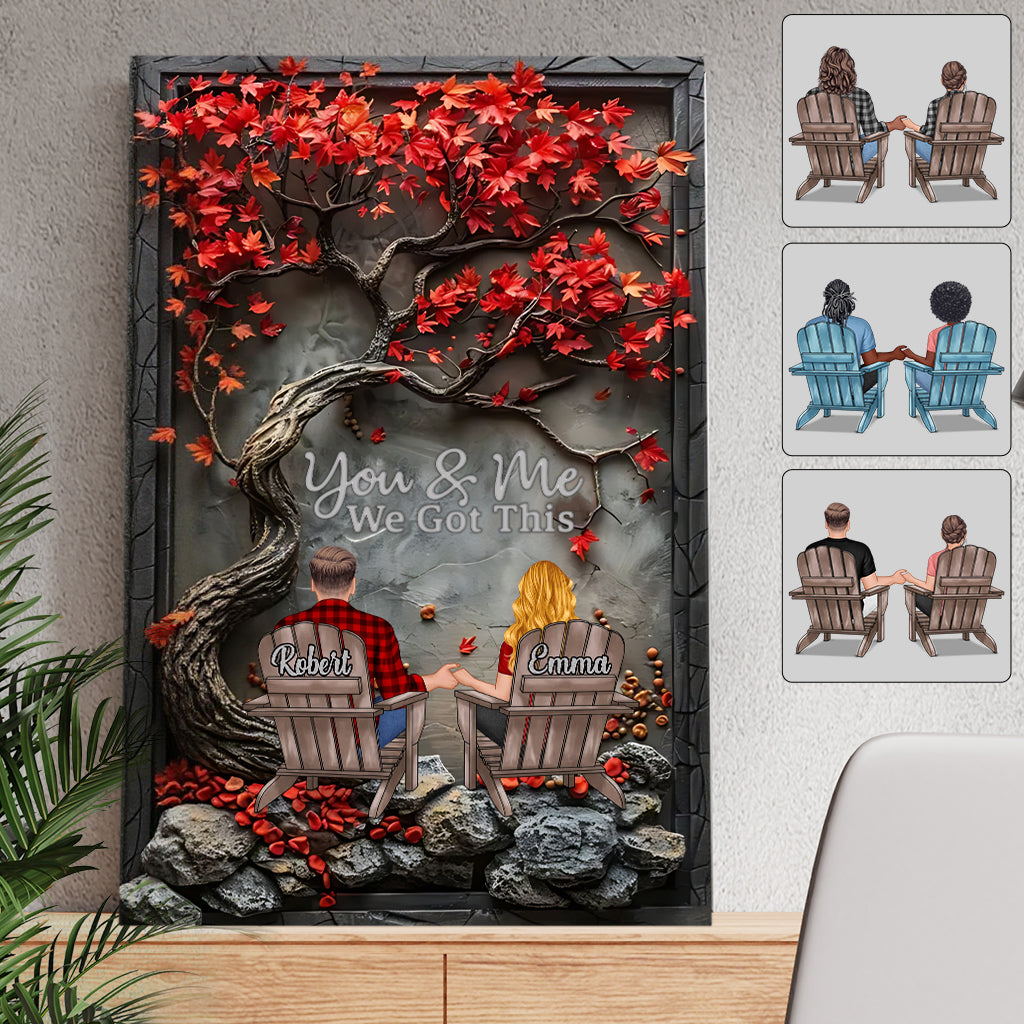 „Du und ich, wir schaffen das“ – Personalisierte Leinwand und Poster für Paare