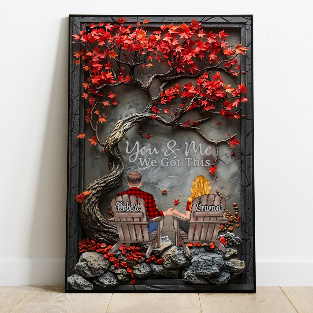 „Du und ich, wir schaffen das“ – Personalisierte Leinwand und Poster für Paare
