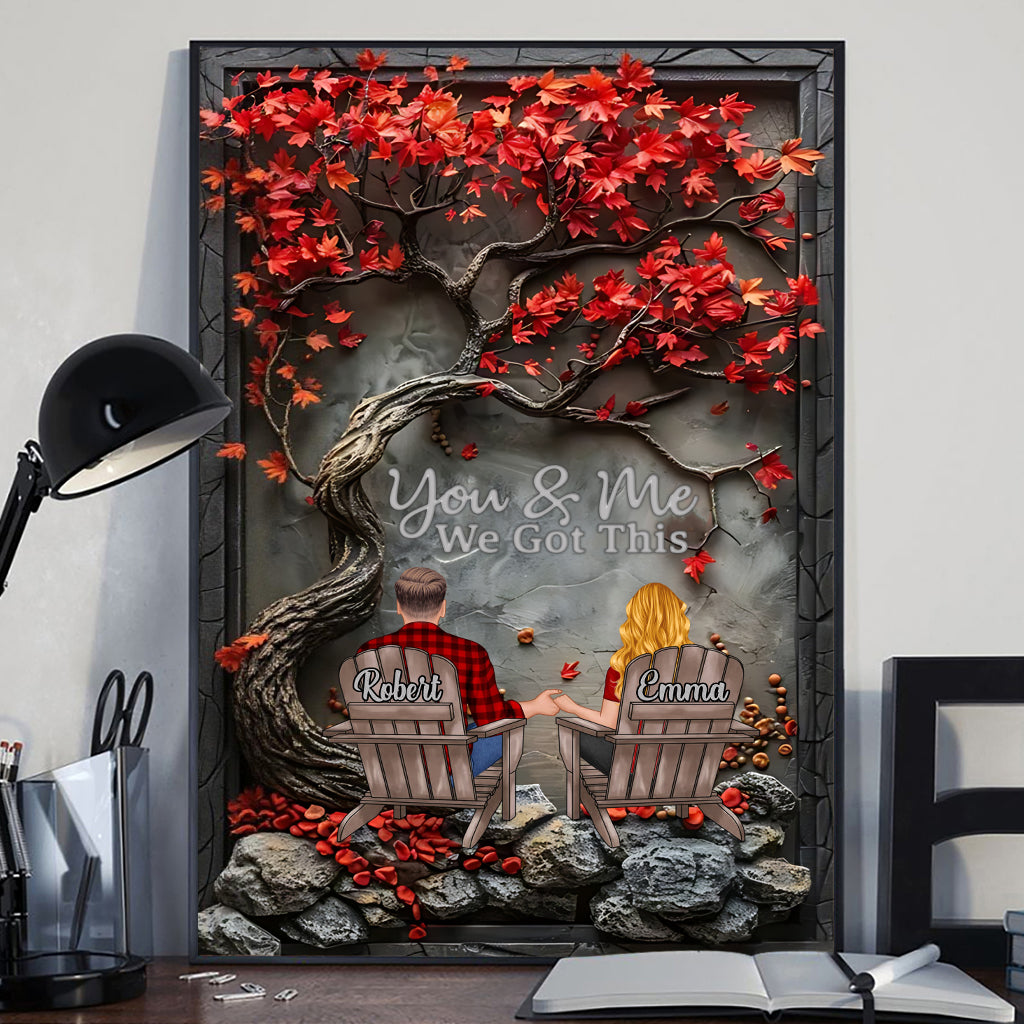 „Du und ich, wir schaffen das“ – Personalisierte Leinwand und Poster für Paare