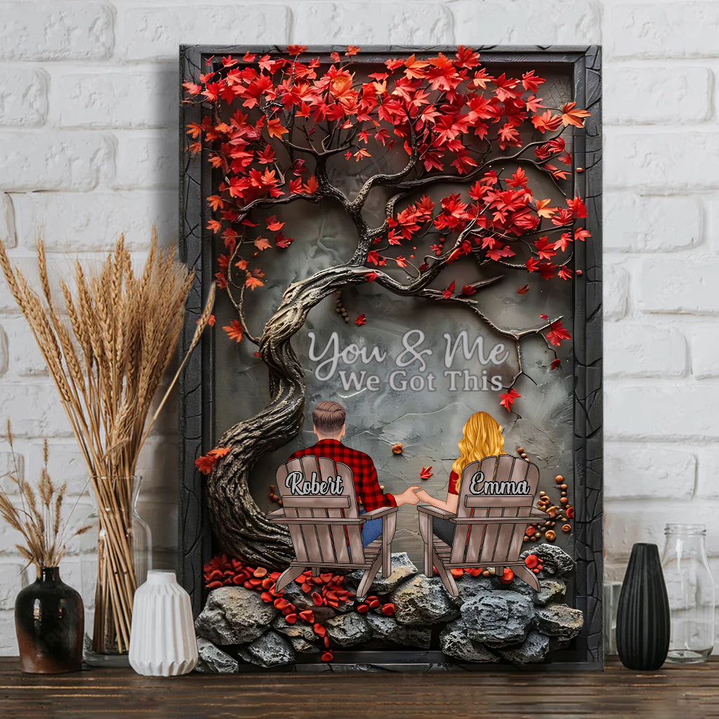 „Du und ich, wir schaffen das“ – Personalisierte Leinwand und Poster für Paare