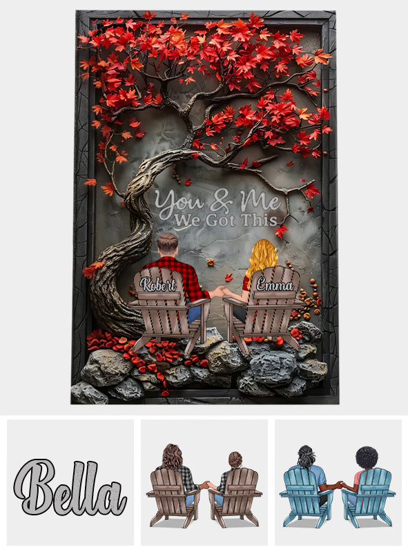 „Du und ich, wir schaffen das“ – Personalisierte Leinwand und Poster für Paare