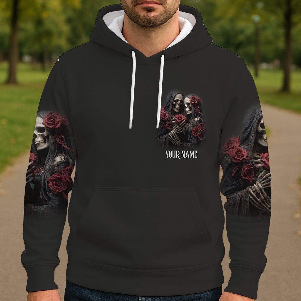 Bis dass der Tod uns scheidet – Personalisiertes Totenkopf-Shirt