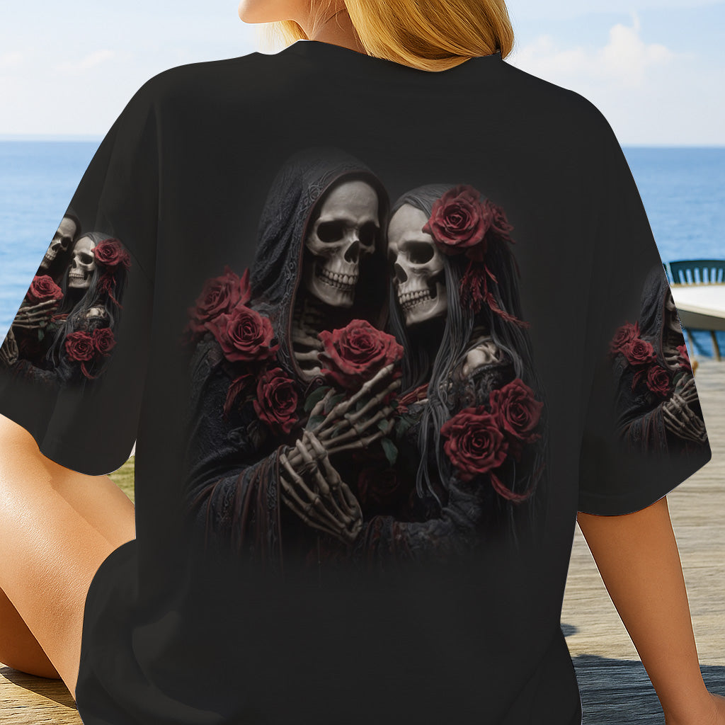 Bis dass der Tod uns scheidet – Personalisiertes Totenkopf-Shirt