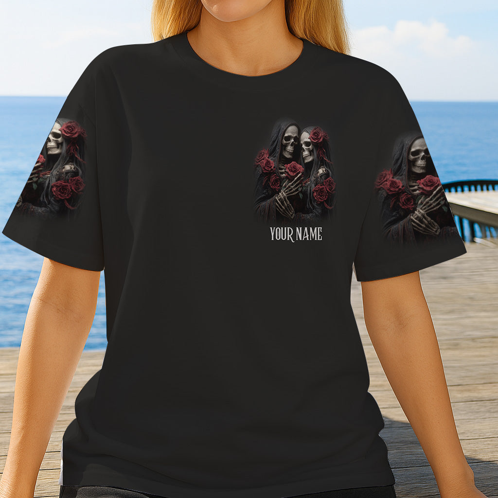 Bis dass der Tod uns scheidet – Personalisiertes Totenkopf-Shirt