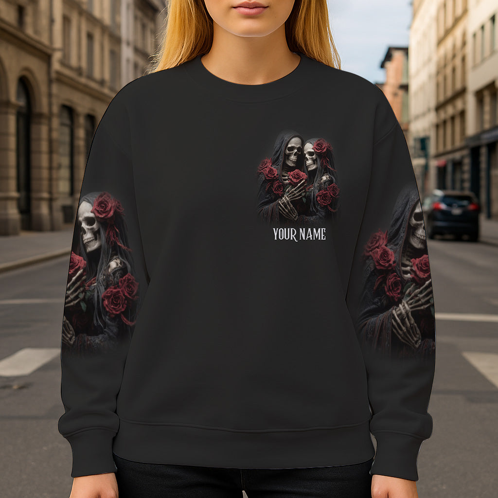 Bis dass der Tod uns scheidet – Personalisiertes Totenkopf-Shirt
