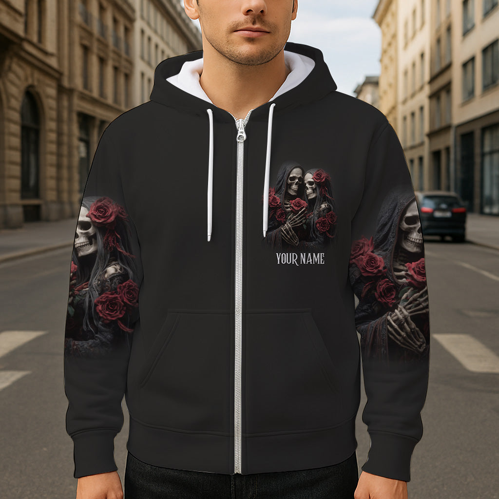 Bis dass der Tod uns scheidet – Personalisiertes Totenkopf-Shirt