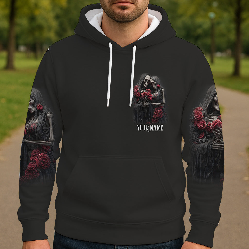 Bis dass der Tod uns scheidet – Personalisiertes Totenkopf-Shirt