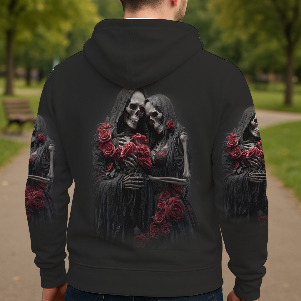 Bis dass der Tod uns scheidet – Personalisiertes Totenkopf-Shirt