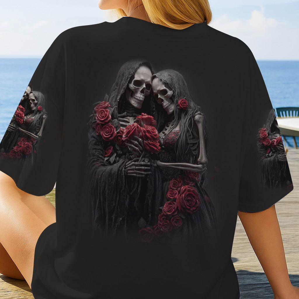 Bis dass der Tod uns scheidet – Personalisiertes Totenkopf-Shirt