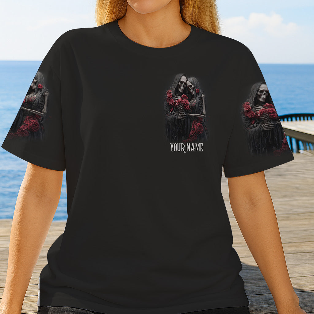 Bis dass der Tod uns scheidet – Personalisiertes Totenkopf-Shirt