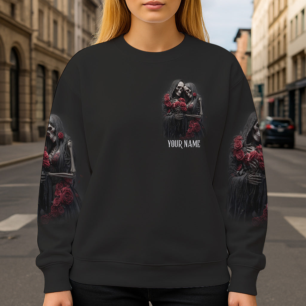 Bis dass der Tod uns scheidet – Personalisiertes Totenkopf-Shirt