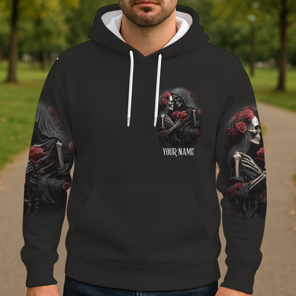 Bis dass der Tod uns scheidet – Personalisiertes Totenkopf-Shirt