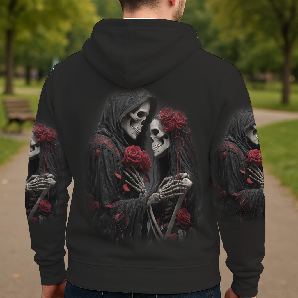 Bis dass der Tod uns scheidet – Personalisiertes Totenkopf-Shirt