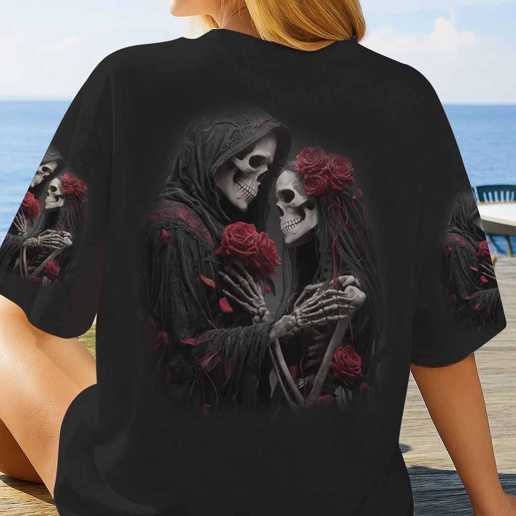 Bis dass der Tod uns scheidet – Personalisiertes Totenkopf-Shirt