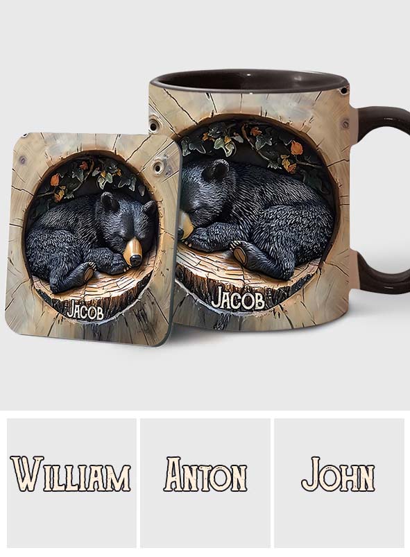Schwarzbär - Personalisierte Tasse mit Jagdmotiv