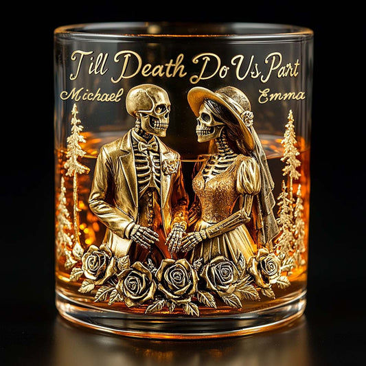 Bis dass der Tod uns scheidet – personalisiertes Whiskyglas für Paare