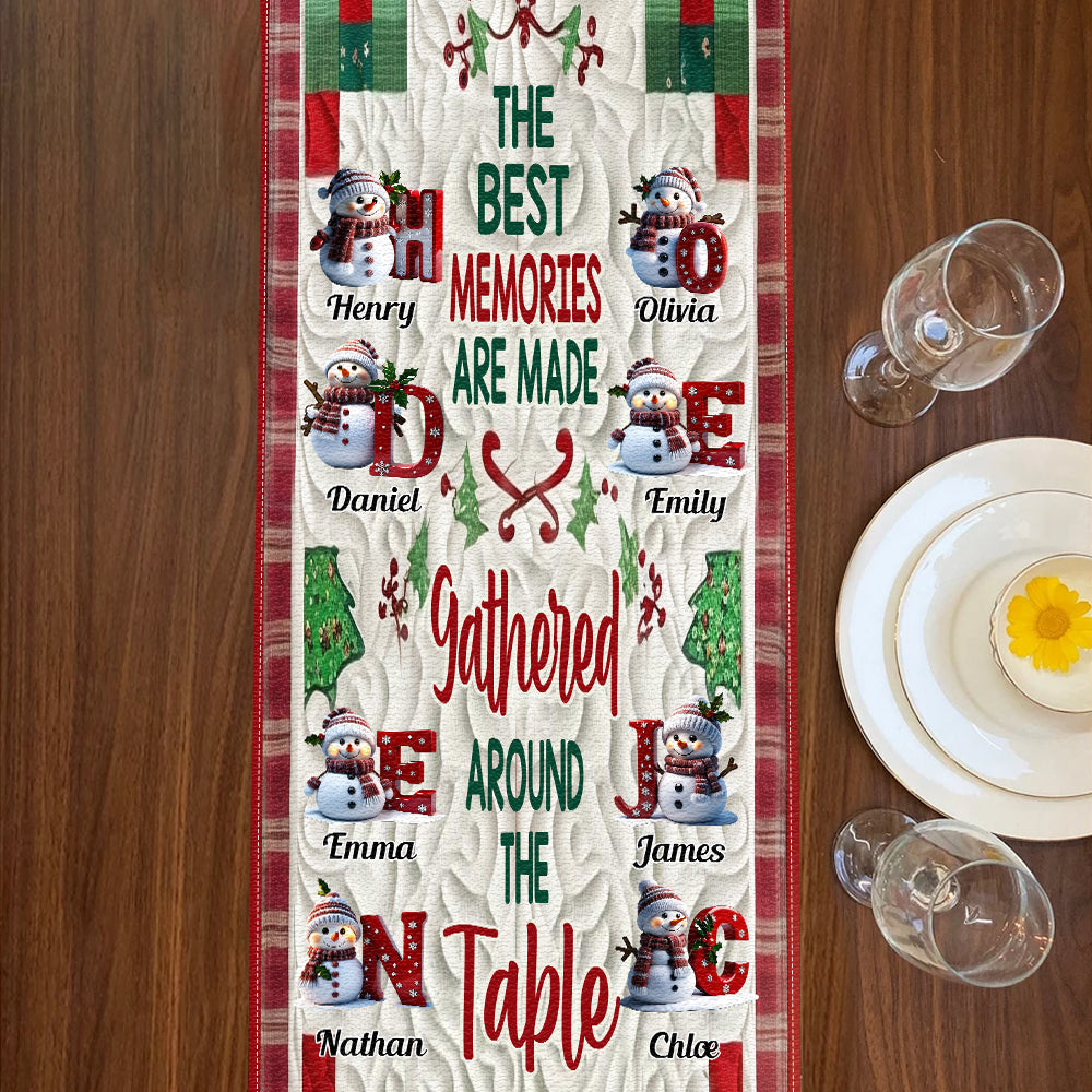 Merry Christmas - Personalized Family Table Runner
