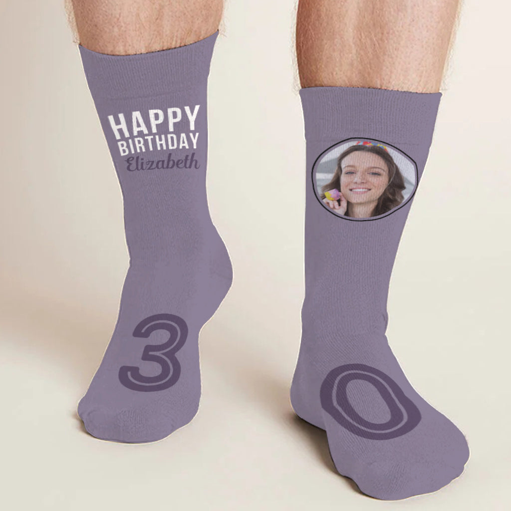 Happy Birthday - Personalized Birthday Socks