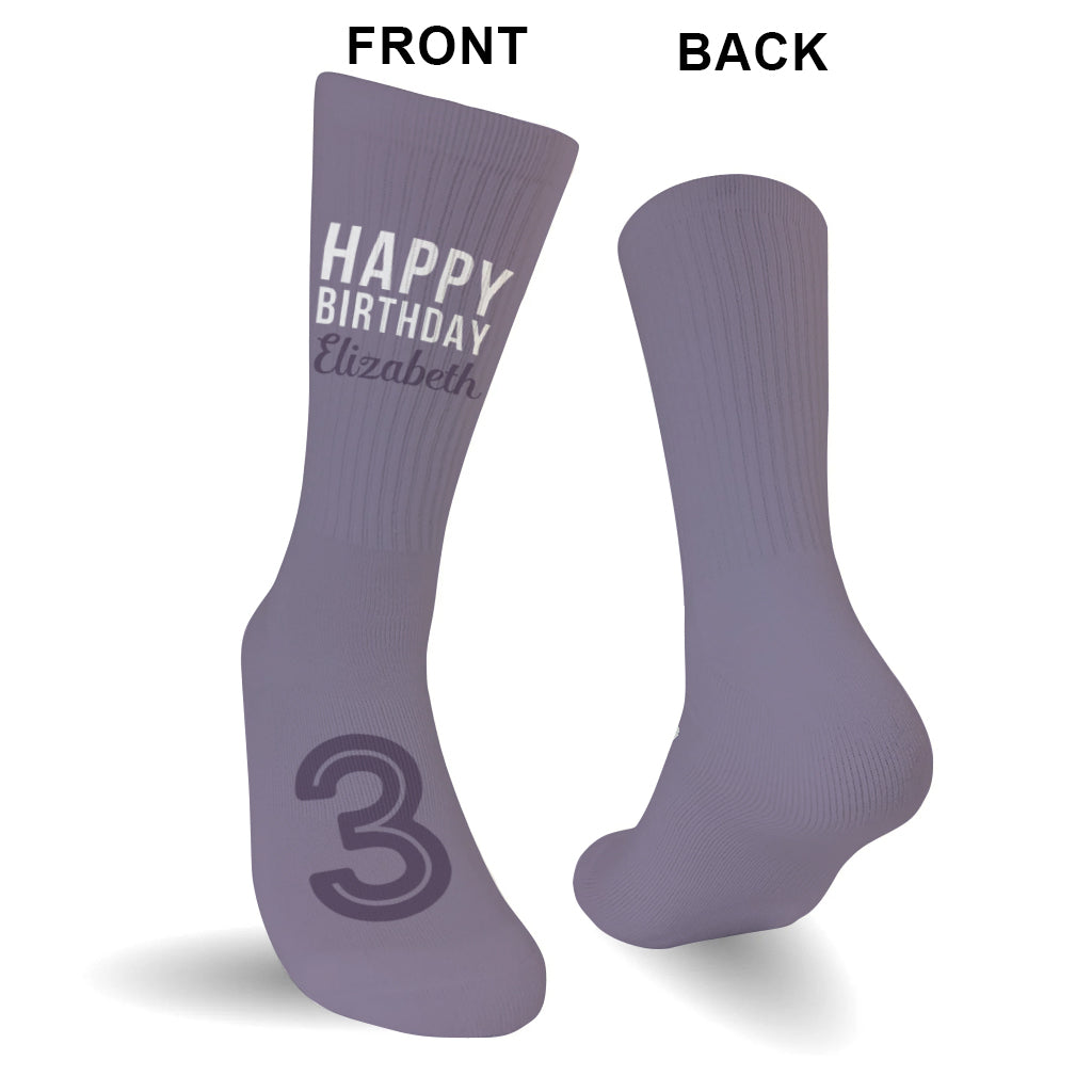 Happy Birthday - Personalized Birthday Socks