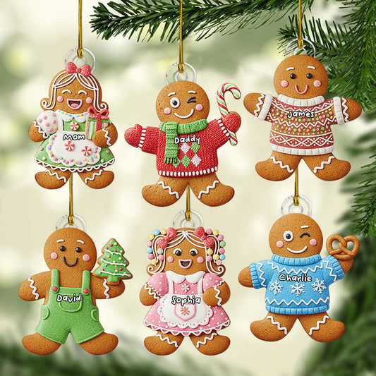 Lebkuchenfamilie – Personalisierter Familienschmuck