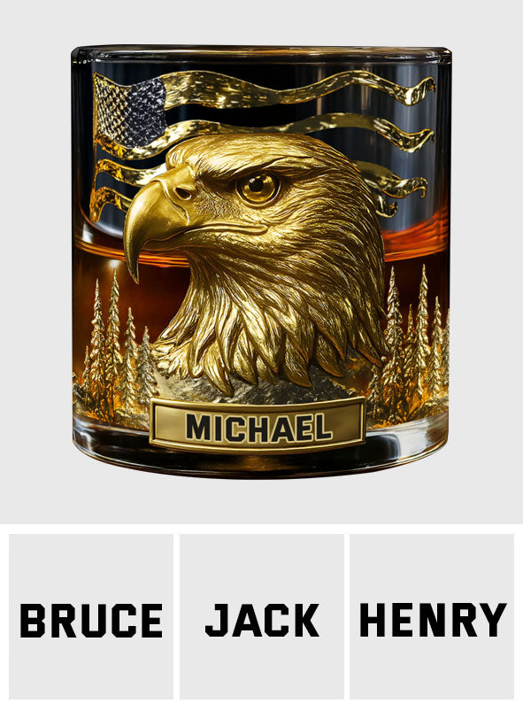 Majestic Eagle - Personalized Bald Eagle Whiskey Glass