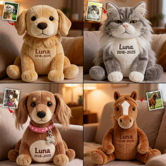 Custom From Any Photo - Personalized Dog Faux Fur Shaped Pillow