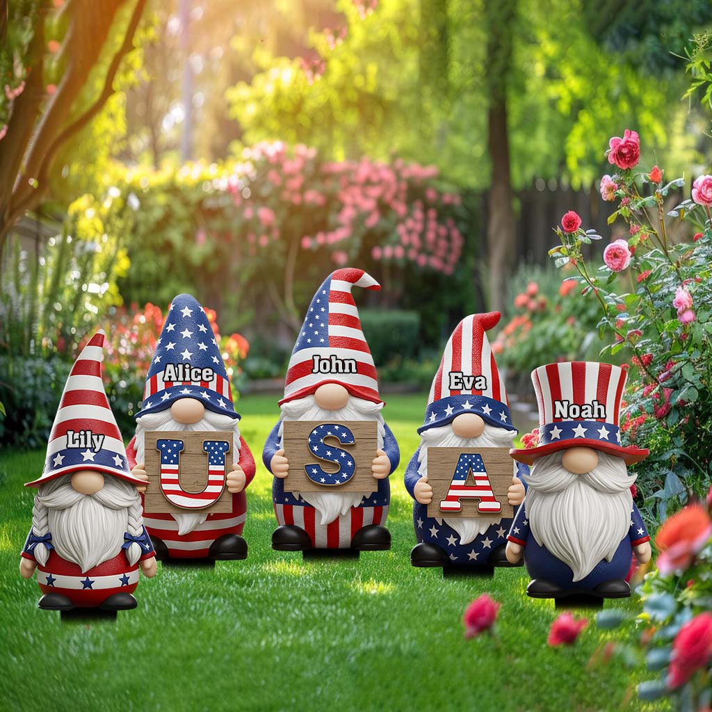 Alles Gute zum Unabhängigkeitstag! – Personalisiertes Acryl-Gartenschild zum Unabhängigkeitstag/4. Juli