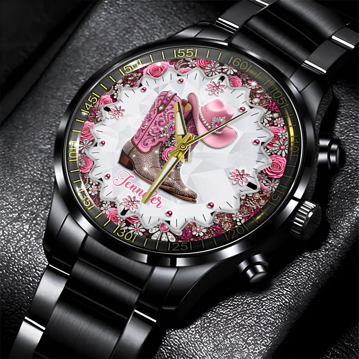 Cowgirl-Stiefel – Personalisierte Cowgirl-Handuhr