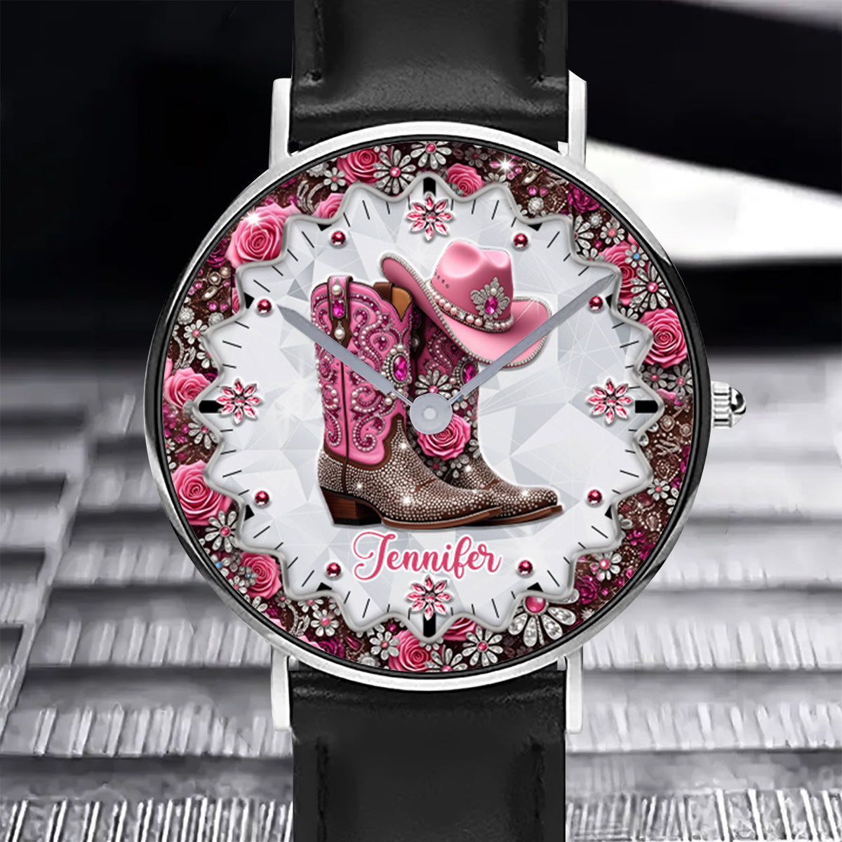 Cowgirl-Stiefel – Personalisierte Cowgirl-Handuhr