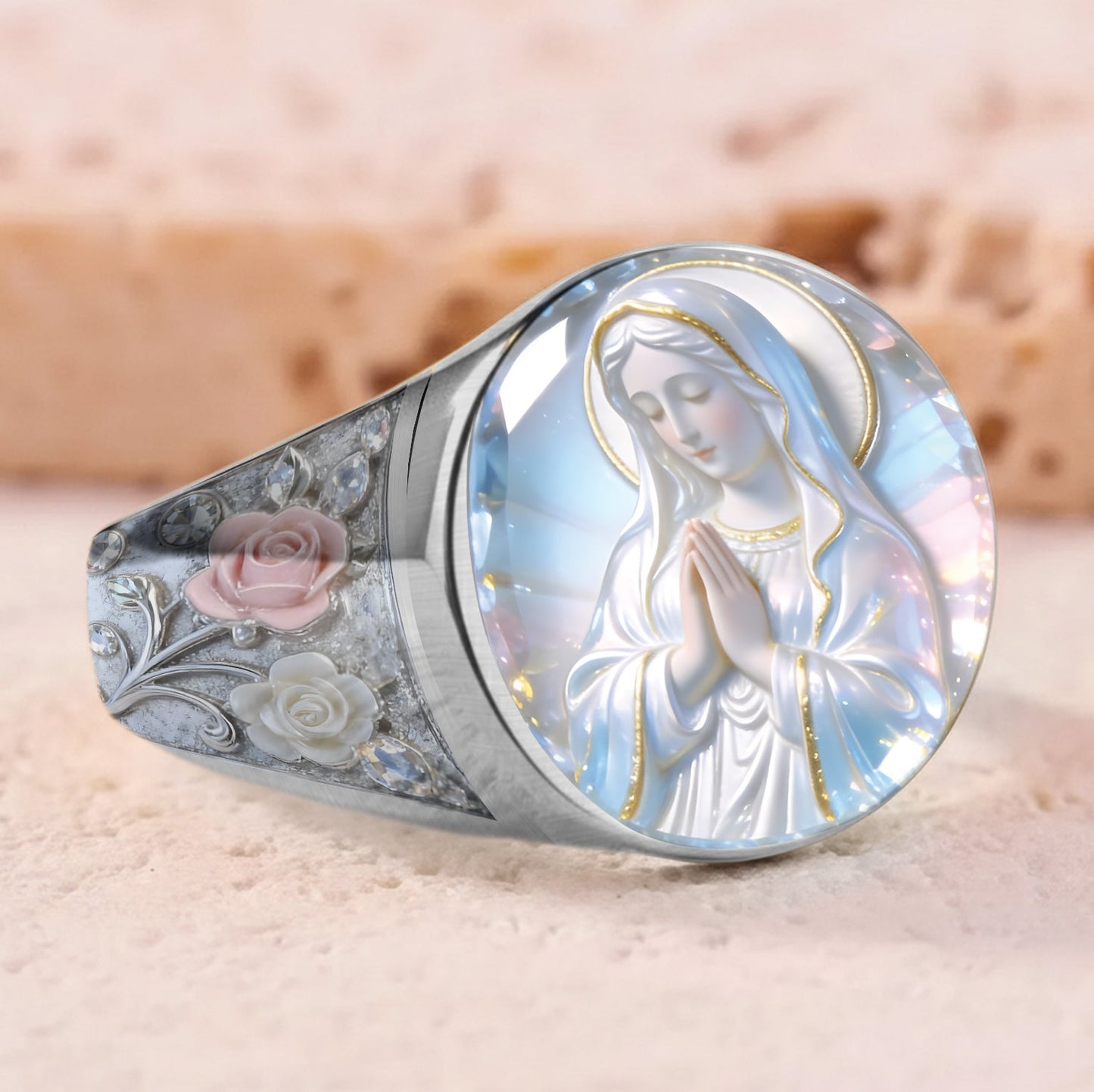 Mariä ewiger Glanz – Personalisierter christlicher Siegelring