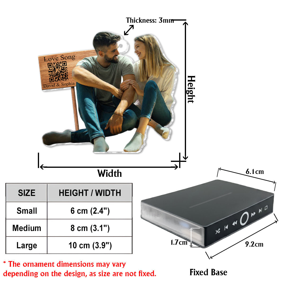 Ein paar Worte für euch – Personalisierter Musik-Anhänger für Paare